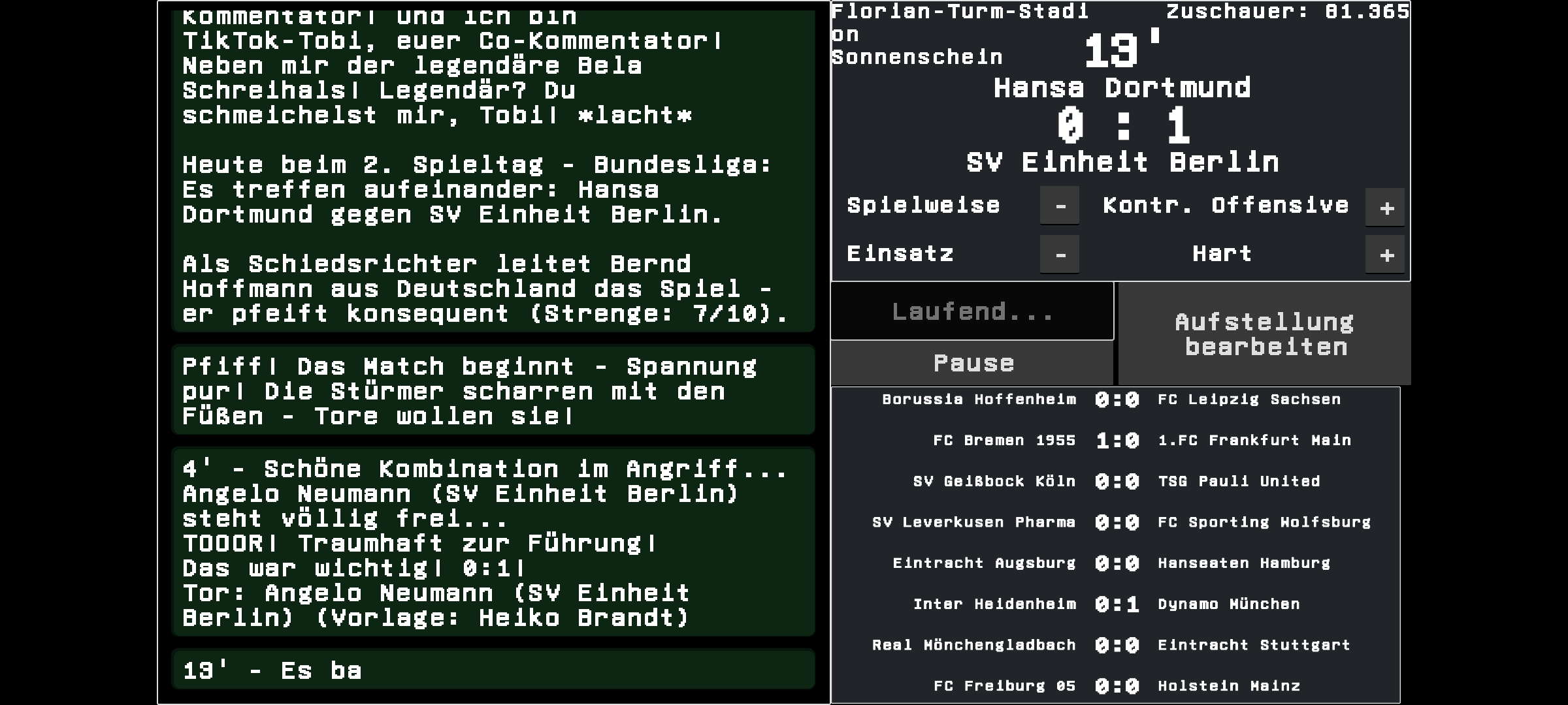 Anpfiff 2.0 Live-Match